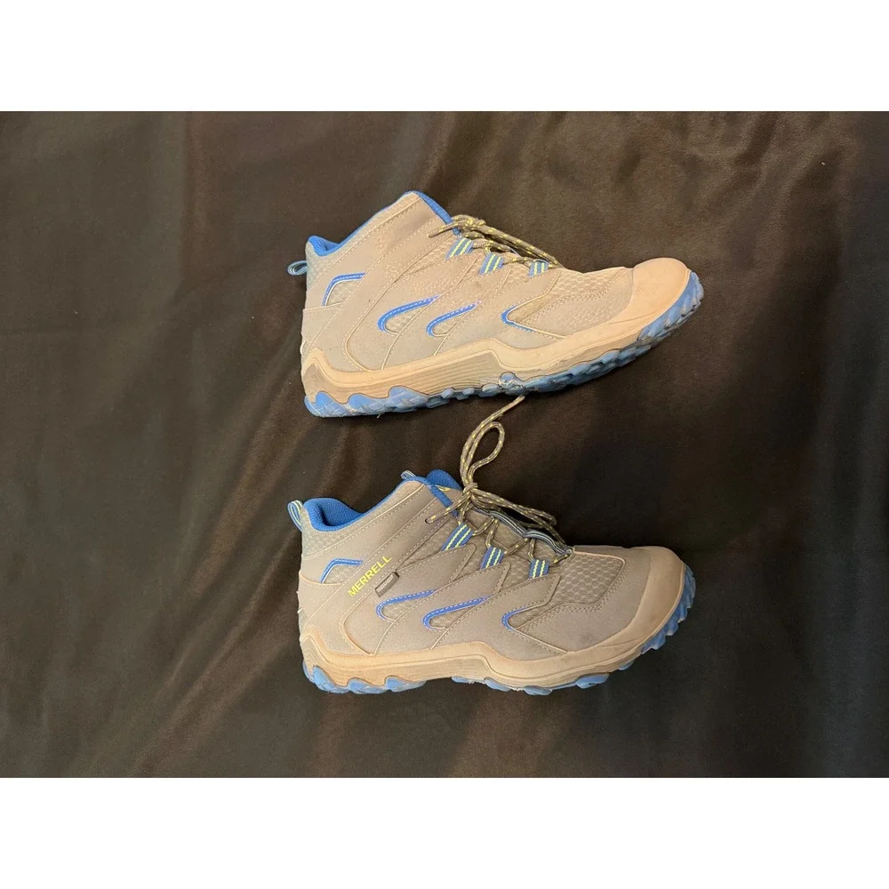 Merrell MK262305 Hiking Boots Grey Blue Trail Shoes Mens 7M Women 8.5 EU 38